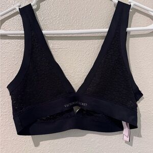 Victoria's Secret Black Cheetah Print Lace Bralette